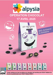 Vente de chocolat par les travailleurs de l'ESAT