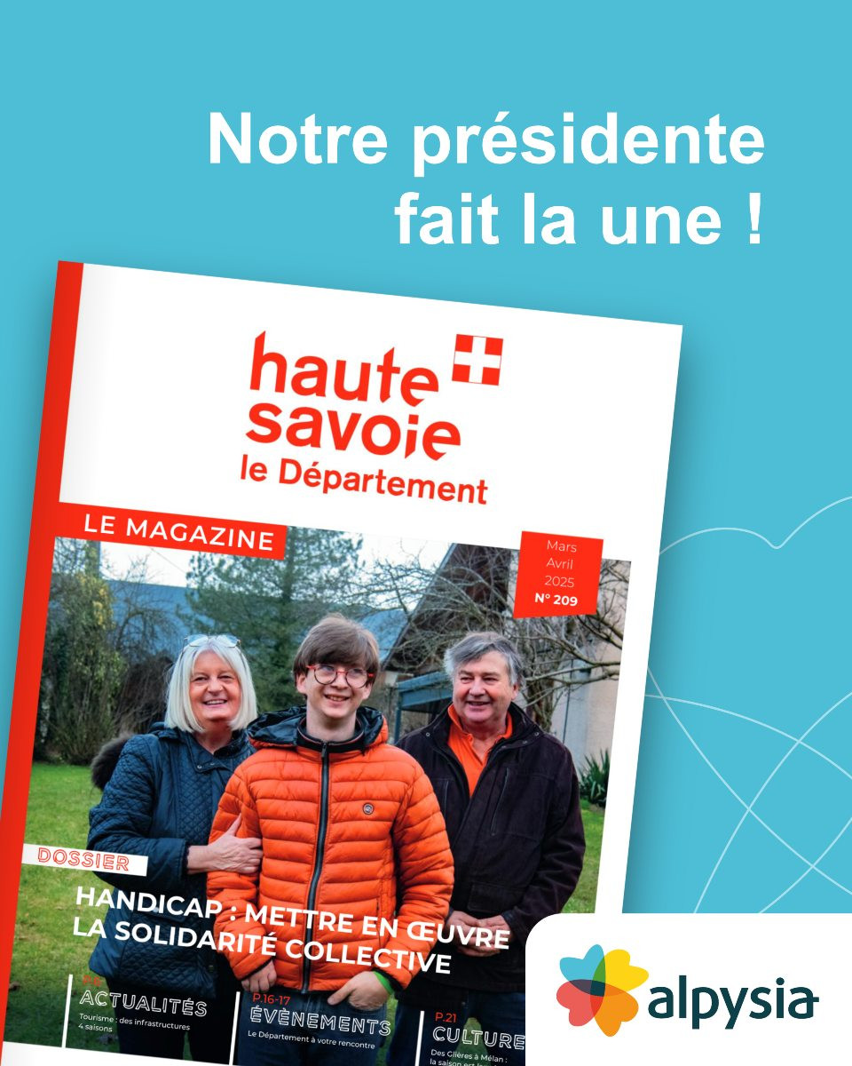 Notre Présidente à la Une