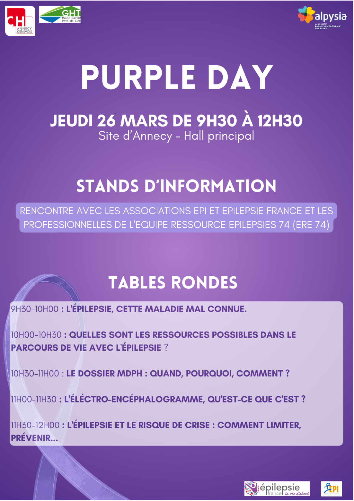 Journée mondiale de l'Epilepsie 26 mars