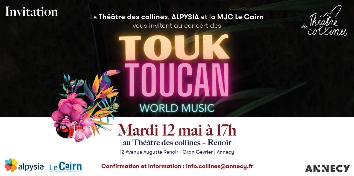 Concert Touk Toucan, groupe de 7 musiciens d'Alpysia