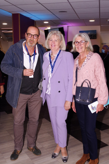 François Revol, Directeur Général de l'ADIMC 74, Joëlle Petit-Roulet, Présidente de l'ADIMC 74 et Myriam Lhuillier, Conseillère Départemental